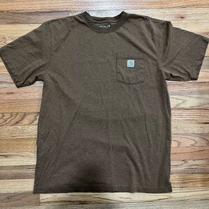 Carhartt Men's Heathered Brown T-Shirt Size Large
